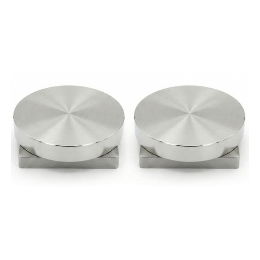 Strate Glasplattenadapter 2er Set Conect Edelstahl für gerade Konsolen/Stützfüße