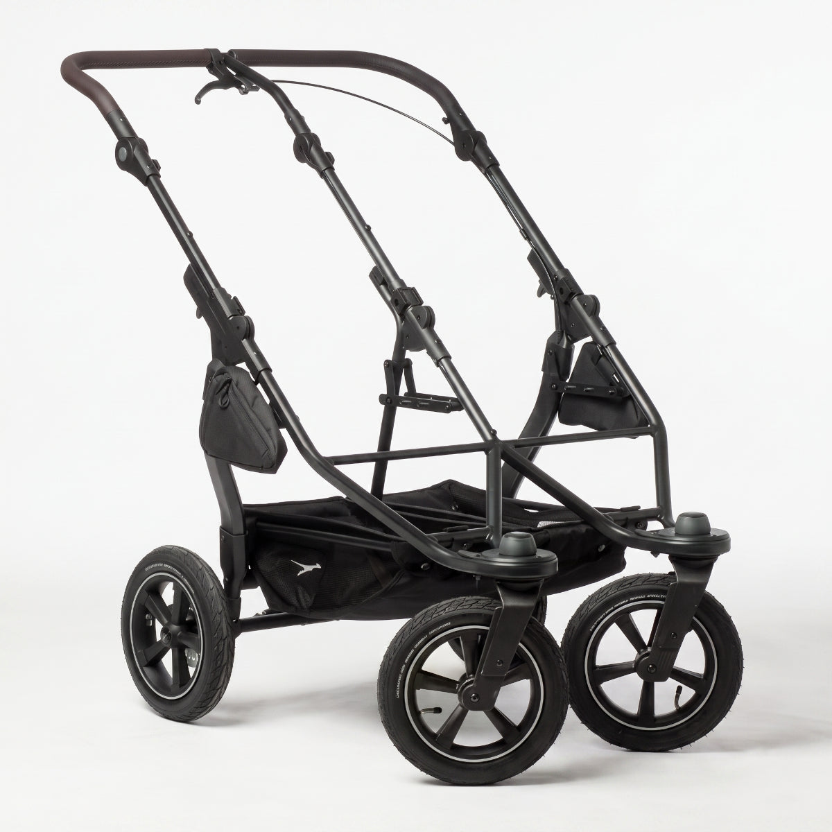 TFK Duo2 Kinderwagen-Gestell Schwalbe-Luftreifen Schwarz Geschwisterwagen