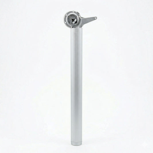 Tischbein Camar Ø60 x H705 mm gerillte Oberfläche Tischfuß in Aluminium Silber