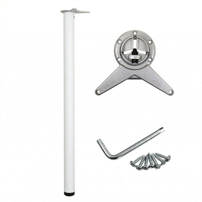 Tischbein Camar höhenverstellbar Ø 65 x H 705 mm Tischfuß Metallfuß in Weiß