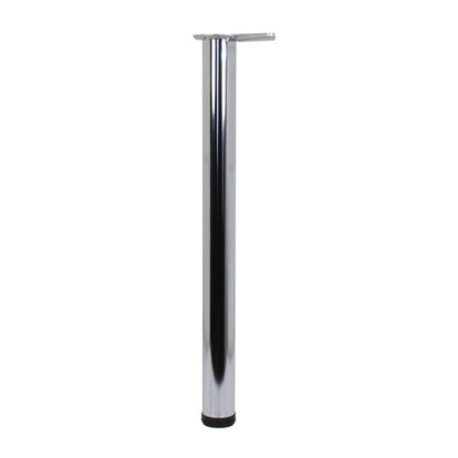 4er Set Tischbein höhenverstellbar Ø 60 mm Höhe 870 mm Stützfuß Chrom poliert