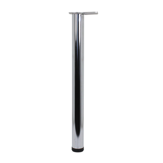 4er Set Tischbein höhenverstellbar Ø 60 mm Höhe 870 mm Stützfuß Chrom poliert