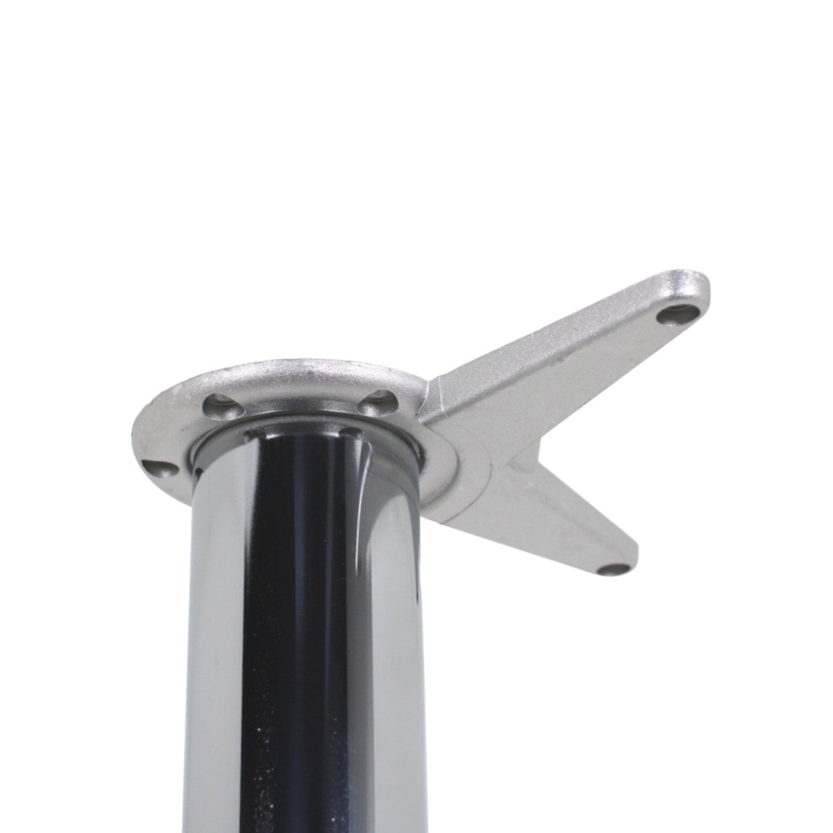 4er Set Tischbein höhenverstellbar Ø 60 mm Höhe 705 mm Stützfuß Chrom poliert