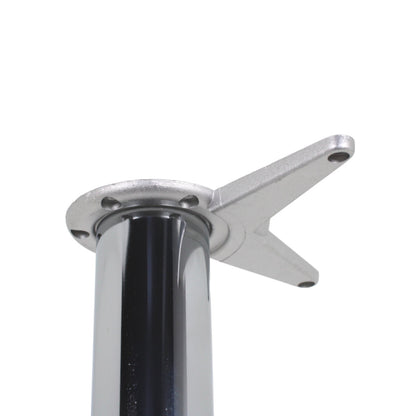 4er Set Tischbein höhenverstellbar Ø 60 mm Höhe 705 mm Stützfuß Chrom poliert
