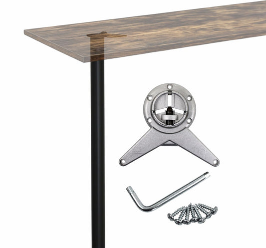 Tischbein Fuß höhenverstellbar Ø 60 x 1100 mm Metall Schwarz für Frühstücksbar