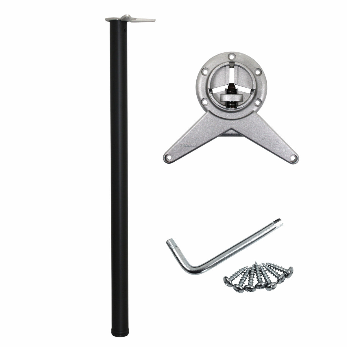 Tischbein Fuß höhenverstellbar Ø 60 x 1100 mm Metall Schwarz für Frühstücksbar