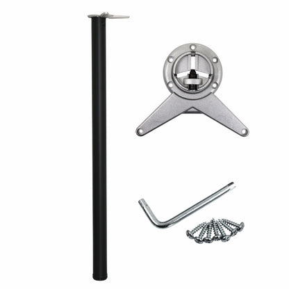 Tischbein Fuß höhenverstellbar Ø 60 x 1100 mm Metall Schwarz für Frühstücksbar