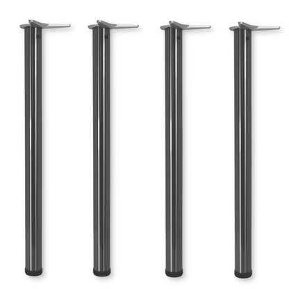 4er Set Tischbein Ø 60 mm Höhe 870 mm höhenverstellbar Stützfuß Edelstahl