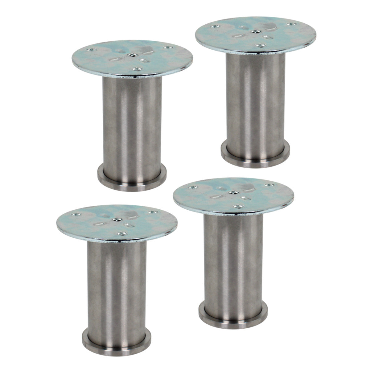 4x EBB Möbelfuß "Varia" Ø 45 mm Höhe 100 mm Edelstahl für Unterschrank