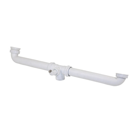 Viega 113063 Ablaufverbindung Doppel-Spüle 1 1/2" x 160-570 mm Siphon Weiss