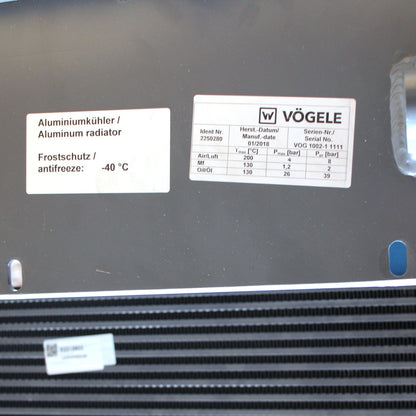 Vögele 2315803 Ladeluftkühler Kühler 10-9999 für SUPER 1800-3 1800-3i