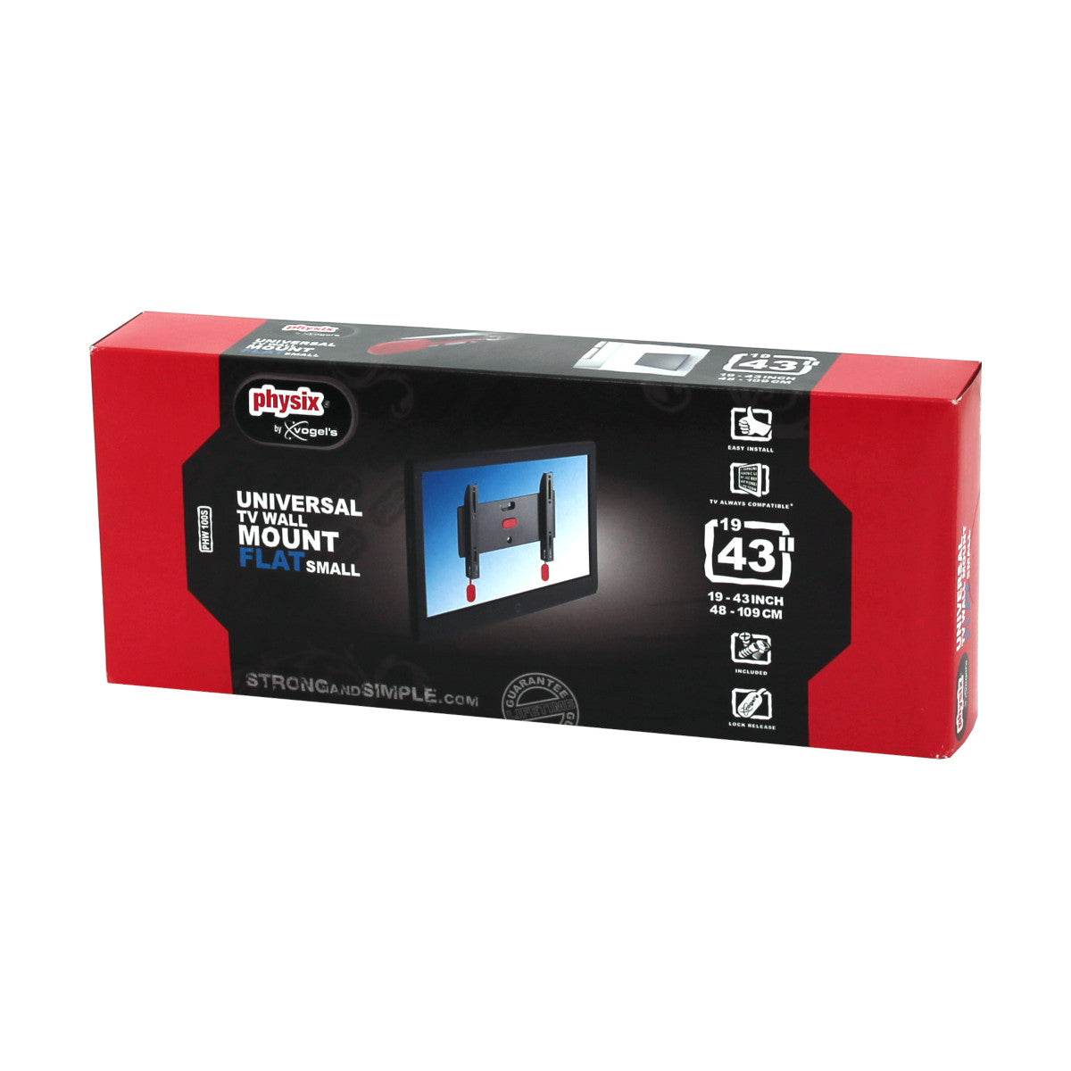 Vogels PHW 100S Physix 19" - 43" TV LCD Wandhalterung schwarz