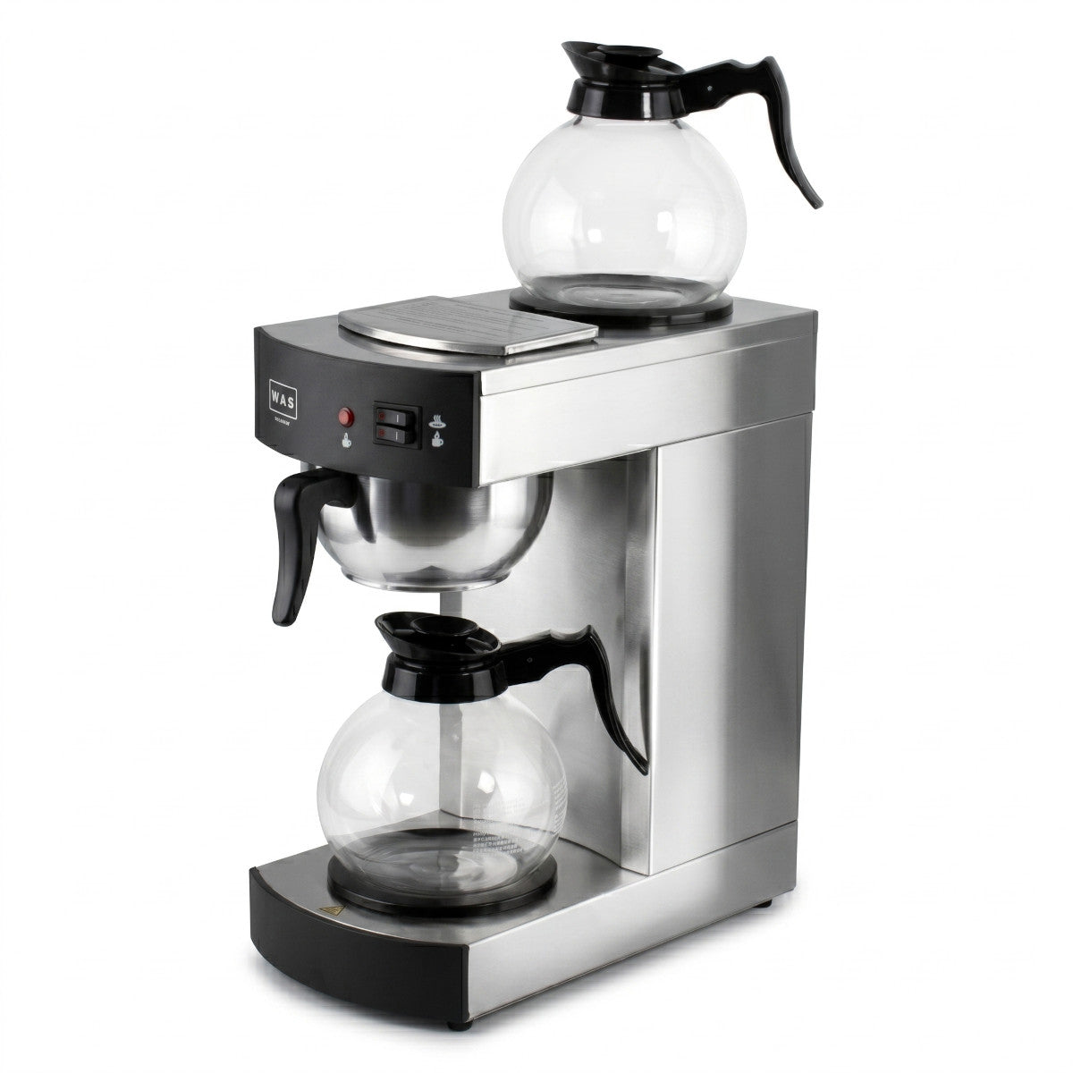 WAS Germany Filter Kaffeemaschine 1,8L Edelstahl 2 Kaffeekannen Warmhalteplatte