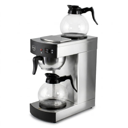 WAS Germany Filter Kaffeemaschine 1,8L Edelstahl 2 Kaffeekannen Warmhalteplatte