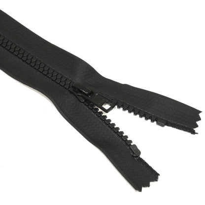 2 Stück YKK Reißverschluss 45 cm 2-Wege X-Form nicht teilbar Schwarz PU