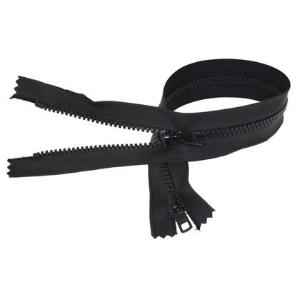 2 Stück YKK Reißverschluss 45 cm 2-Wege X-Form nicht teilbar Schwarz PU