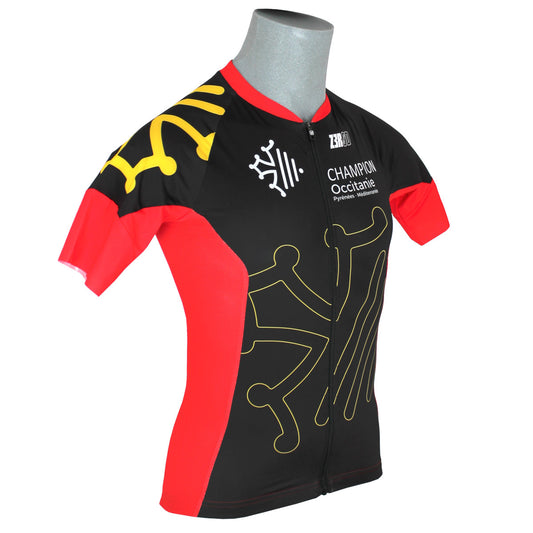 Zerod Short Sleeve Jersey Herren Fahrradtrikot Trikot Triathlon Schwarz Rot