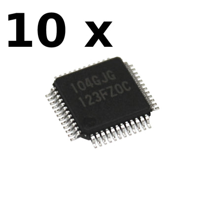 10x Renesas R5F104GJGFB#50 RL78 IC MCU 16-Bit 256kB Flash 48LFQFP