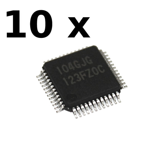 10x Renesas R5F104GJGFB#50 RL78 IC MCU 16-Bit 256kB Flash 48LFQFP