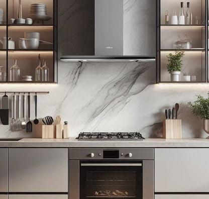 Elica Horizonte EDS IX/A/90 Wandhaube Dunstabzugshaube 90 cm Edelstahl Glas