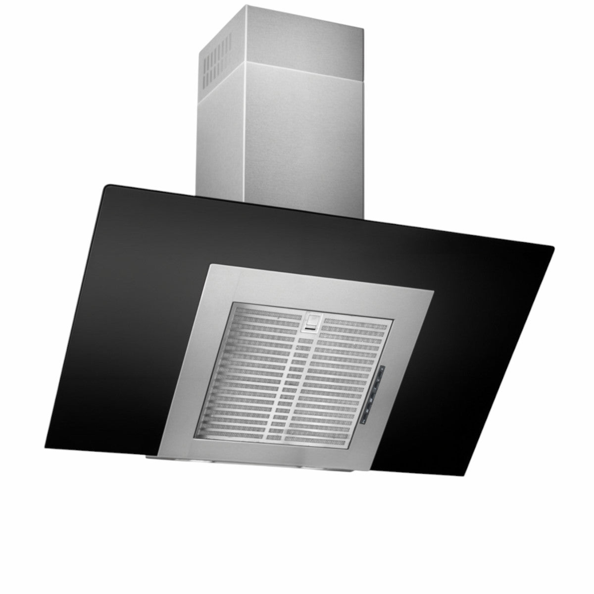 Airforce F134 90 S4 Ora Wandhaube Abluft Umluft Edelstahl Glas Schwarz 90 cm