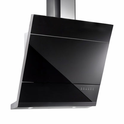 Airforce F80 90 TS INOX/VBK Kopffreihaube Edelstahl Glas schwarz 90 x 60 cm