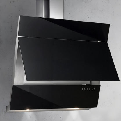 Airforce F80 90 TS INOX/VBK Kopffreihaube Edelstahl Glas schwarz 90 x 60 cm