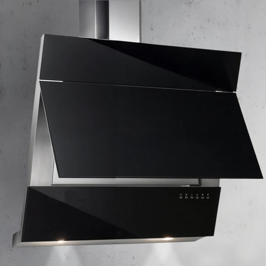 Airforce F80 90 TS INOX/VBK Kopffreihaube Edelstahl Glas schwarz 90 x 60 cm