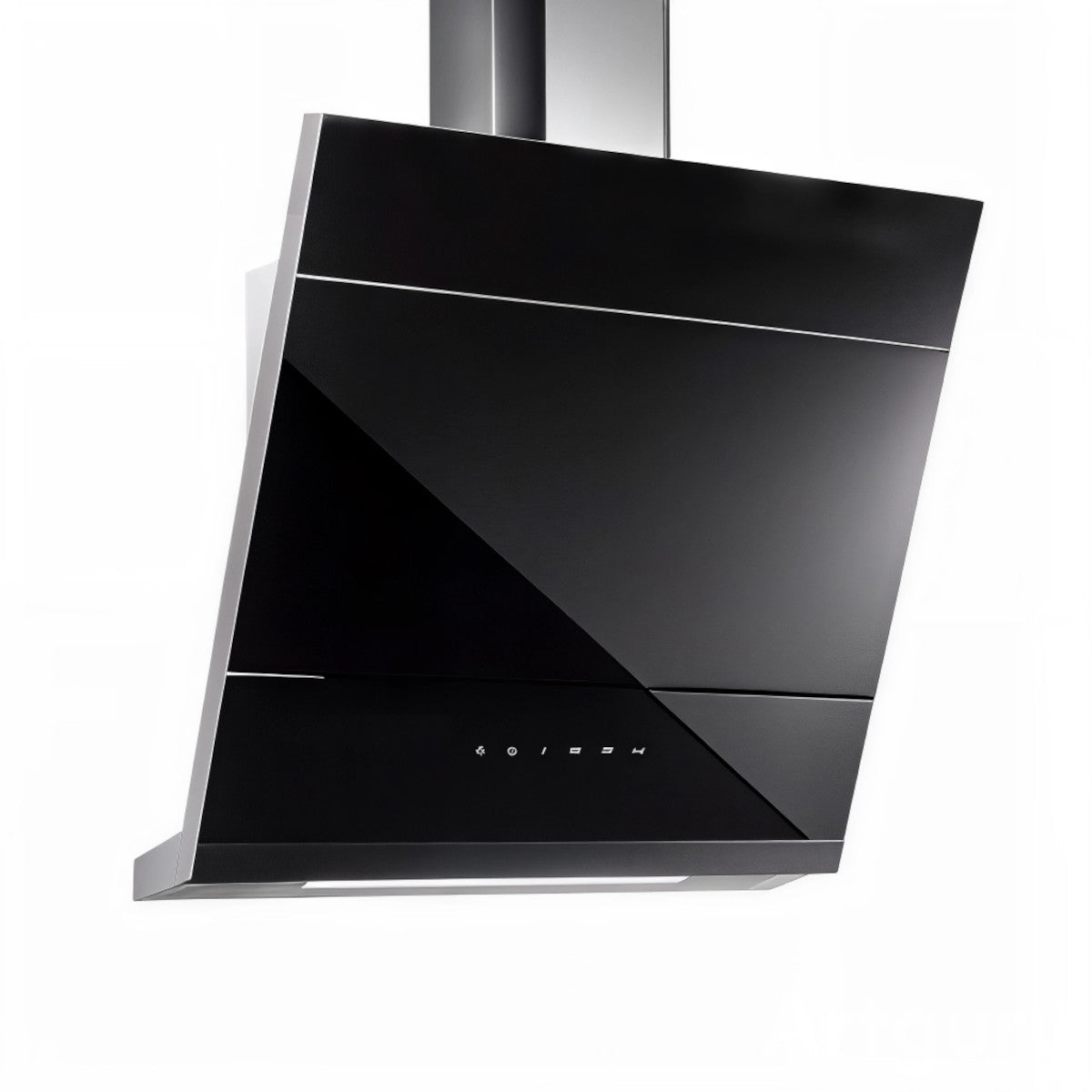 Airforce F80 60 650 TS LED Kopffreihaube Edelstahl Glas schwarz 60 x 65 cm