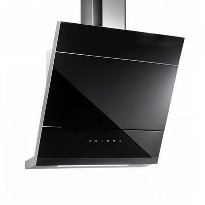 Airforce F80 60 650 TS LED Kopffreihaube Edelstahl Glas schwarz 60 x 65 cm