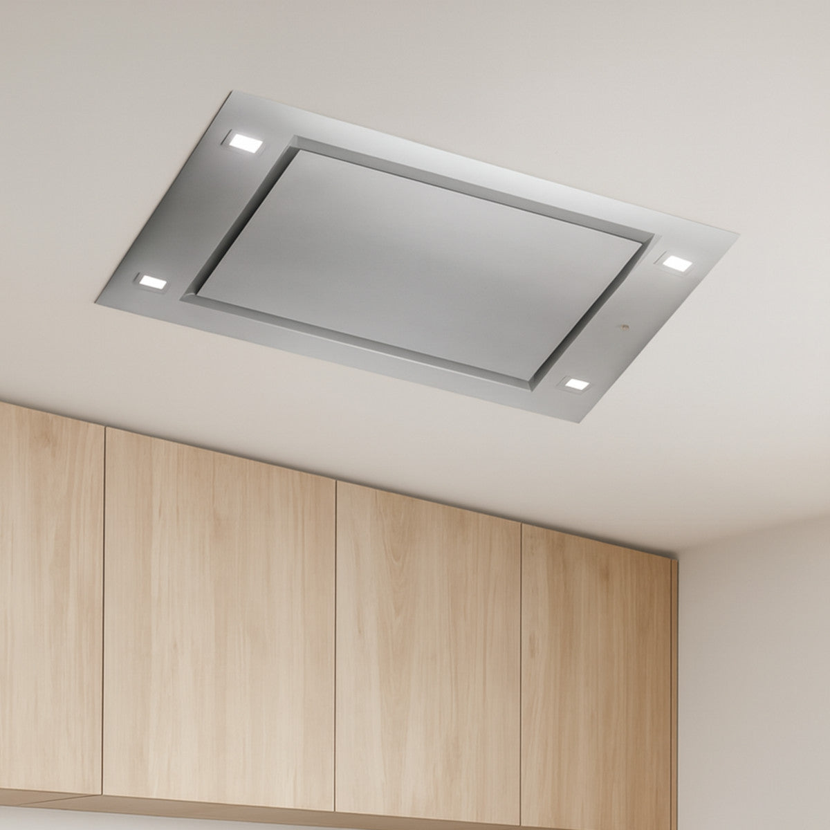 Airforce F88 Molara Slim Deckenlüfter mit Fernbedienung 100 x 50 cm Edelstahl