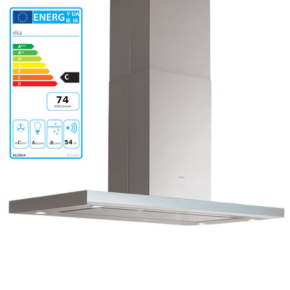 Elica Merdiana EDS IX VT/A/120x70 Inselhaube Edelstahl Glasfront 120 x 70 cm