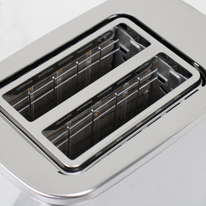 Bergner Edelstahl-Toaster Doppelschlitz Toastautomat 2 Schlitze 7 Stufen 800 W